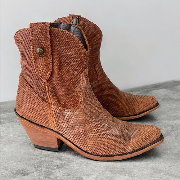 Liberty Black Shirley Ankle Boots in Warm Amber